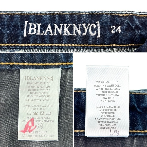 Blank NYC Jean Shorts “I Know You Want Me” Size 24 = 0 nyc Denim Cutoffs New NWT - Picture 4 of 7